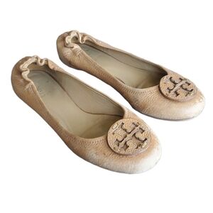 Tory Burch Womens Reva Logo Ballet classic Flats shoes sz 7M